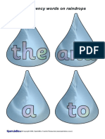 100 High-Frequency Words On Raindrops