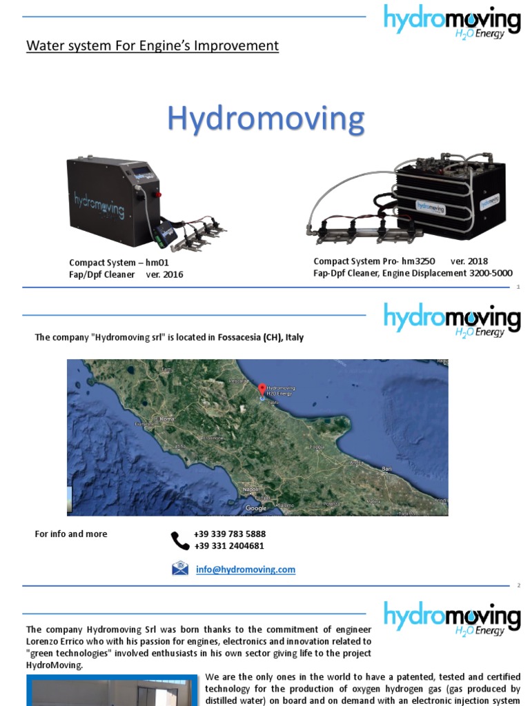 Hydromoving: Innovative H2O Energy System | PDF | Internal Combustion ...