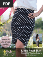 Itch To Stitch Lindy Petal Skirt PDF Sewing Pattern Instruction Listo