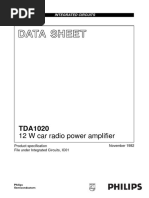 Data Sheet: 12 W Car Radio Power Amplifier