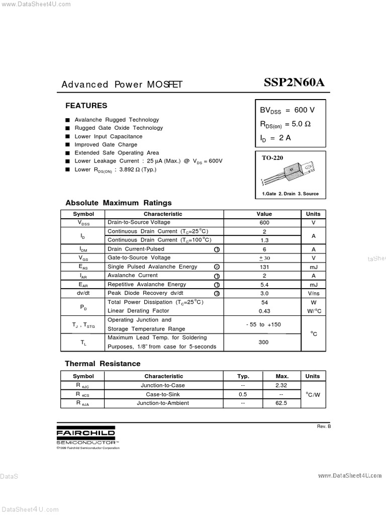 Data Sheet Irf530 Power Mosfet Pdf Mosfet Field Effec vrogue.co