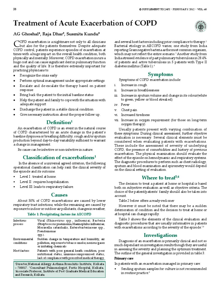 07 Treatment of Acute PDF | PDF | Breathing | Chronic Obstructive ...
