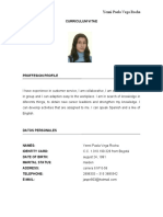 Curriculum Vitae: Yenni Paola Vega Rocha