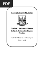 University of Mumbai: Teacher's Reference Manual