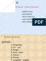 Kritik dan Esai