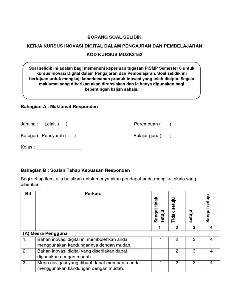 Borang Soal Selidik