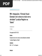 RM - Integrações - Fórmula Visual - Exemplo Criar Coluna Na Visão Com a Atividade Localizar Registro Na Tabela