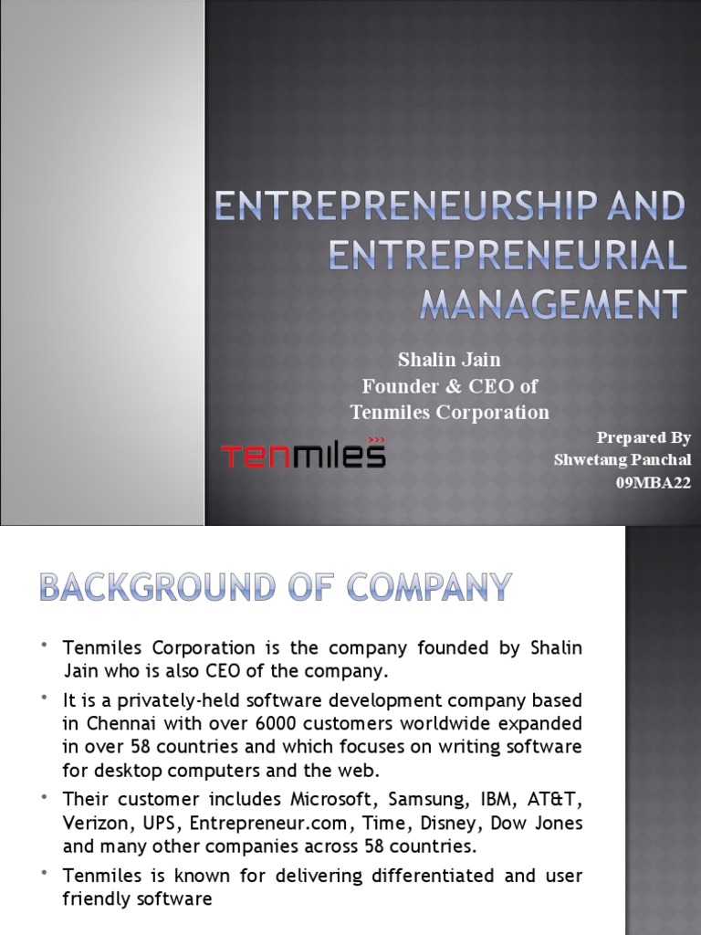 Entrepreneurship and Entrepreneurial Management | PDF ...