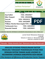 Presentation Review Jurnal Analisis Cobb Douglass