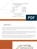 Analysis and Design of A Multi-Purpose Auditorium Using STAAD - Pro V8i