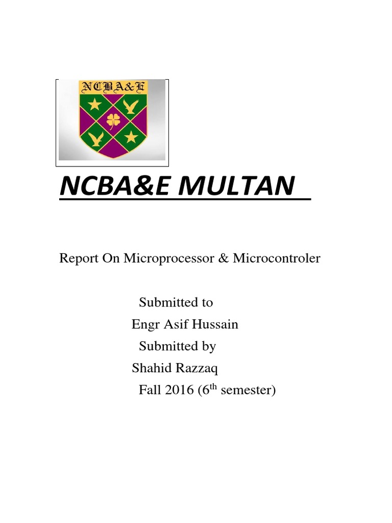 Microprocessors vs Microcontrollers A Report Comparing the Basic Components, Features and
