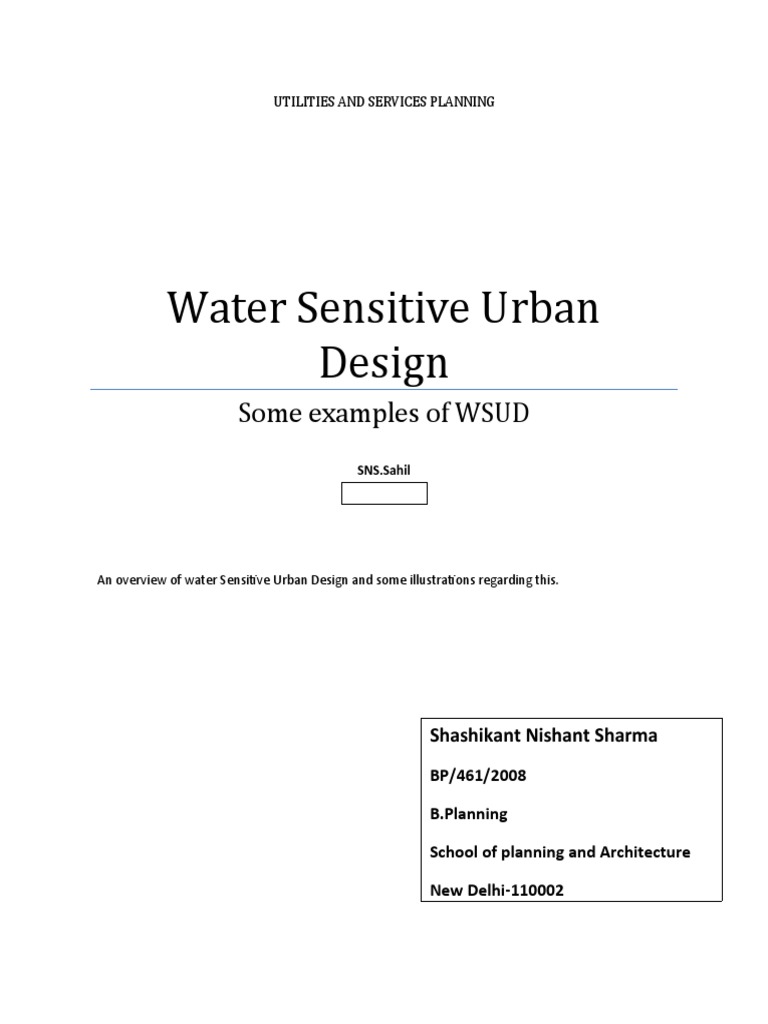 Water Sensitive Urban Design Overview | PDF | Wetland | Stormwater