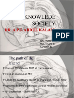 The Knowlede Society: DR .A.P.J. Abdul Kalam