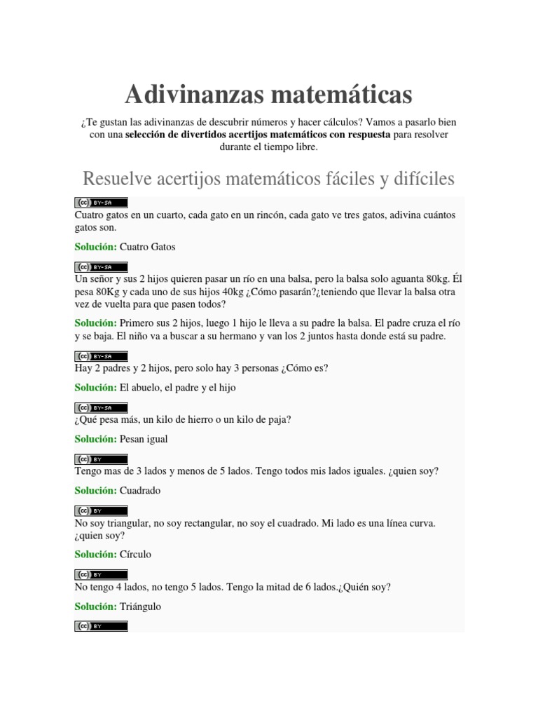 Featured image of post Adivinanzas Matematicas Con Respuestas
