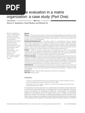 Performance Evaluation