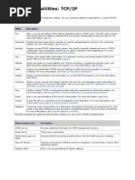 Diagnostic Utilities TCP IP