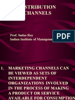 Distribution Channels: Prof. Sudas Roy Indian Institute of Management Calcutta