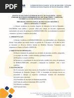 Programa Institucional de Iniciação Científica Edital Iesma-dac 03 2019