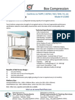 Box Compression: Confirms To TAPPI / ASTM / ISO / DIN / IS, Etc Model # U1000