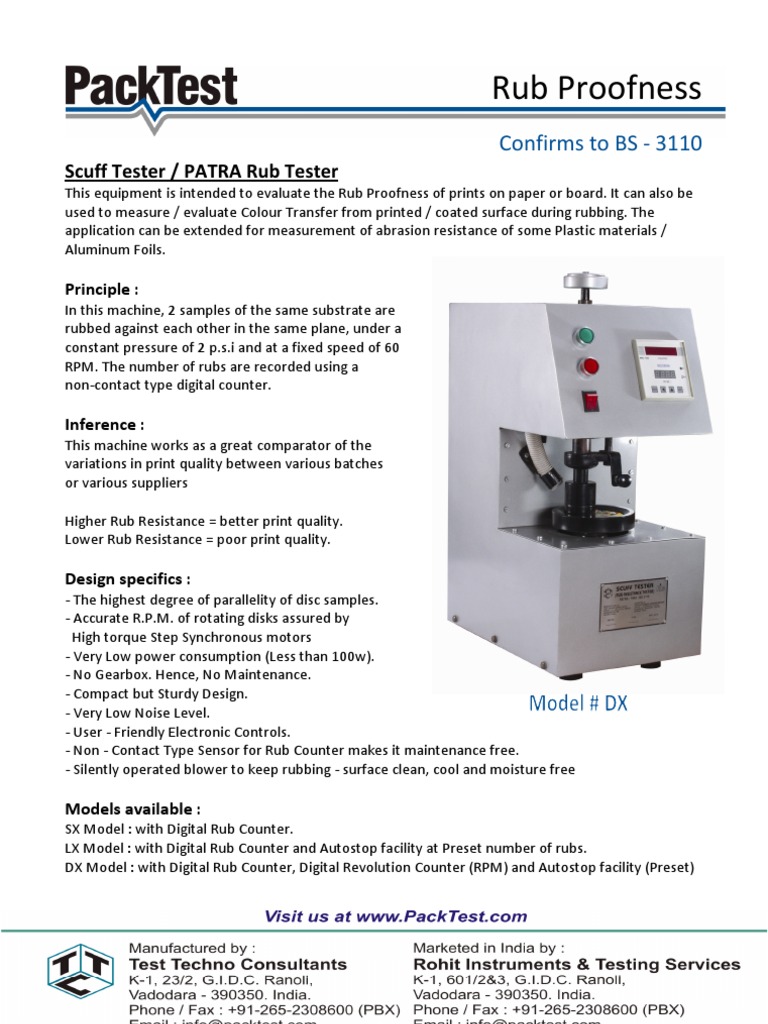 Scuff Tester | PDF
