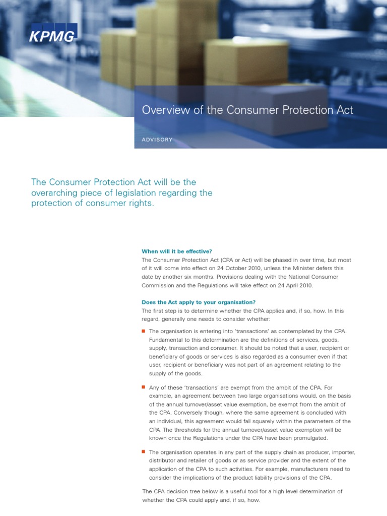Consumer Protection Act Download Free PDF Certified Public