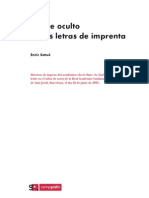 El Arte Oculto en Las Letras de Imprenta. Enric Satué