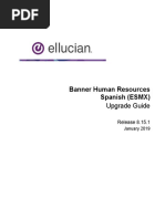 Banner Human Resources Spanish (ESMX) : Upgrade Guide