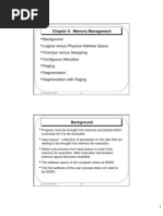 Background Logical Versus Physical Address Space Overlays Versus Swapping Contiguous Allocation Paging Segmentation Segmentation With Paging