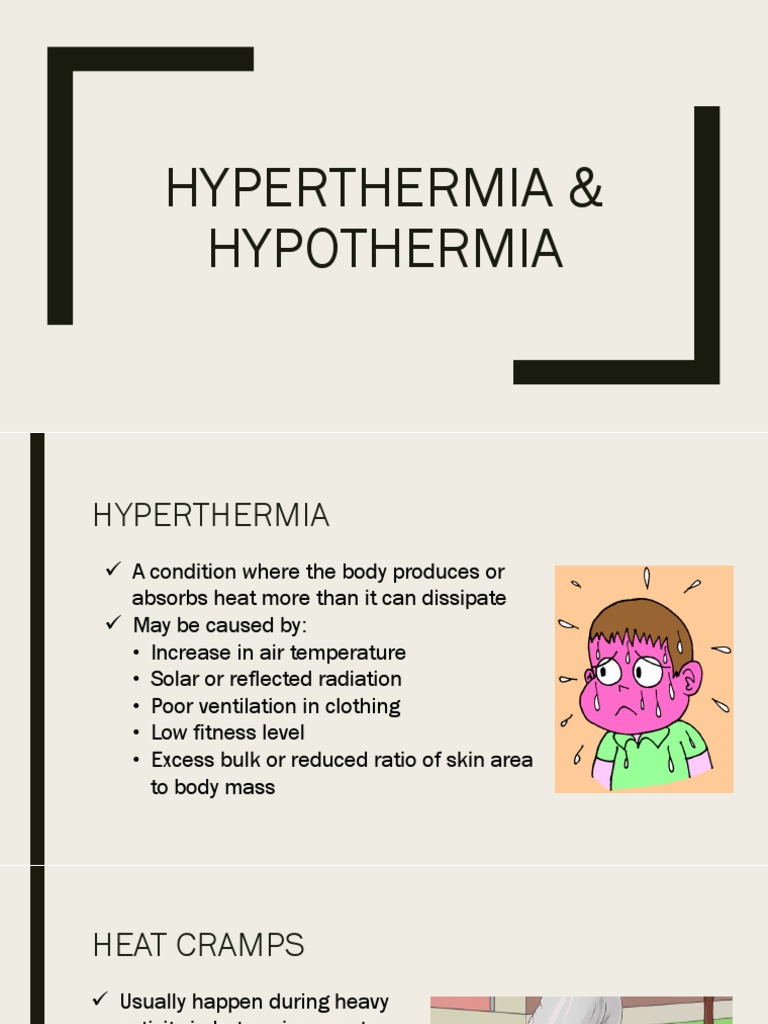 Hyperthermia and Hypothermia Overview | PDF | Hyperthermia | Hypothermia