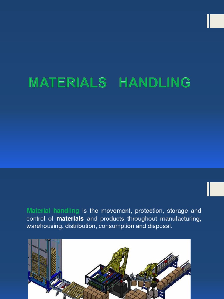 Principles of Material Handling PDF Mechanical Engineering