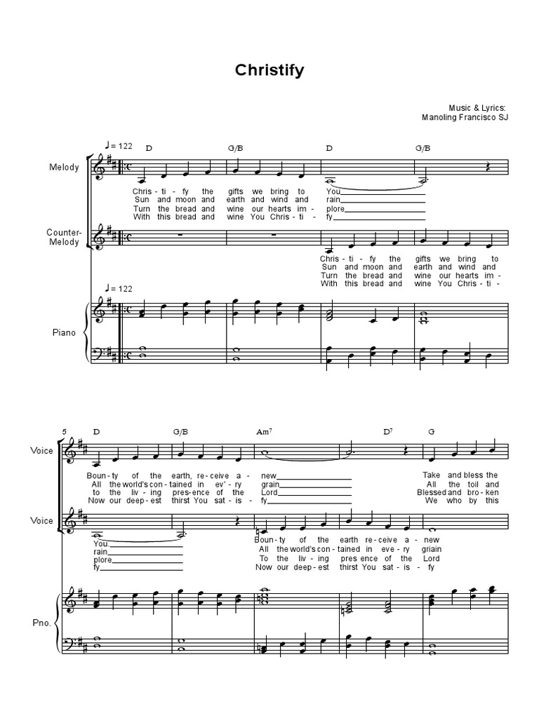 Christify: Music & Lyrics: Manoling Francisco SJ