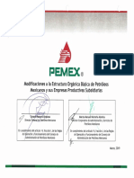 Modificaciones A La Estructura Orgánica de Pemex y EPS