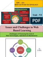 Issues and Challenges in Web Based Learning: Unit - VI