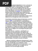 A Terceira Revolução Industrial tem início na década de 1970