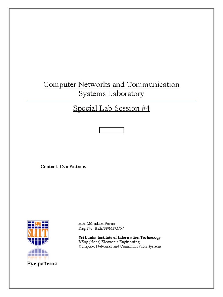 Eye Patterns in Communication Systems | PDF
