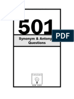 LearningExpress 501 Synonym & Antonym Questions