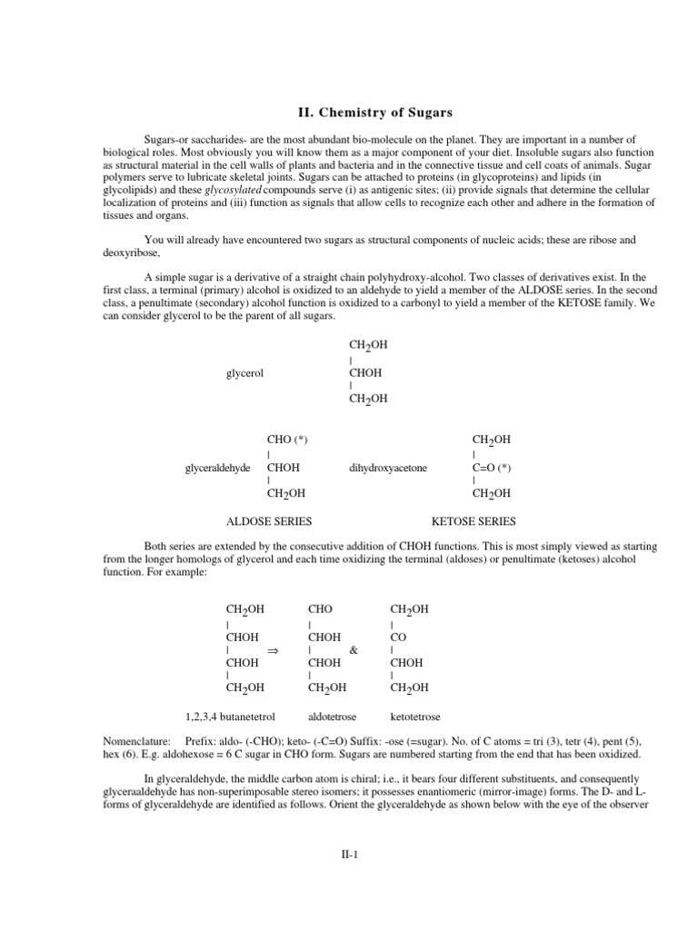 Chemistry of Sugars PDF