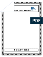 Daily Safety Message Formate