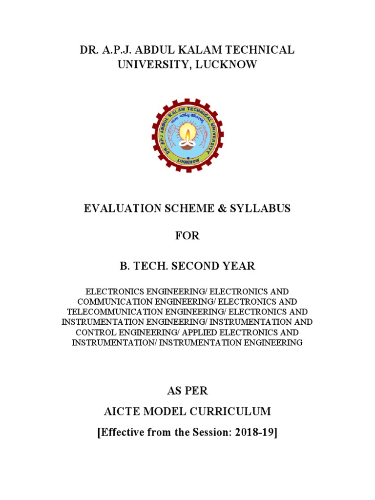 B.tech Ec Ei 2nd Year 2018-19 | PDF | Amplifier | Operational Amplifier