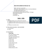 JR KG Syllbus PDF