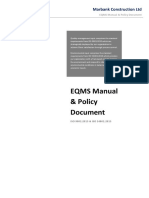 EQMS Manual for ISO 9001 and ISO 14001 Compliance