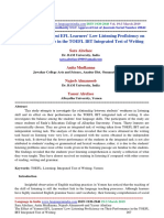 The Effect of Yemeni EFL Learners' Low Listening Proficiency On Their Performance in The TOEFL IBT Integrated Test of Writing