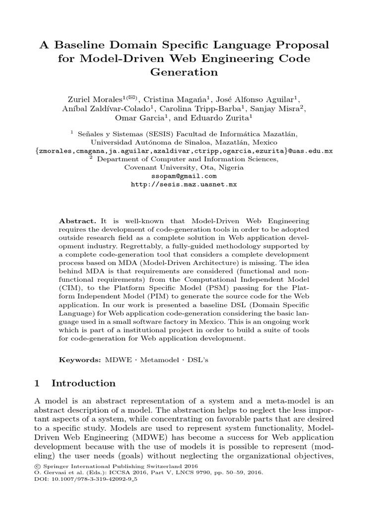 Baseline DSL for Web Code Generation | PDF | Conceptual Model ...
