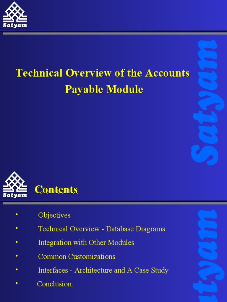Technical Overview of The Accounts Payable Module | PDF | Accounts ...