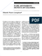 Los Origenes Del Movimiento Armado Comunista en Colombia - Eduardo Pizarro Leongómez PDF