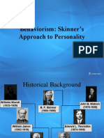 Behaviorism: Skinner's Approach To Personality