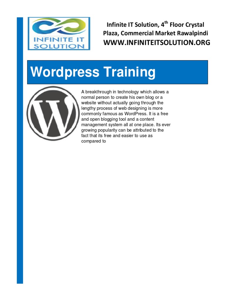 WordPress Training Course Overview | PDF