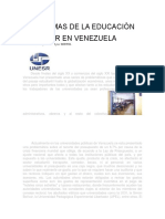 Problemas y desafíos de la educación superior en Venezuela