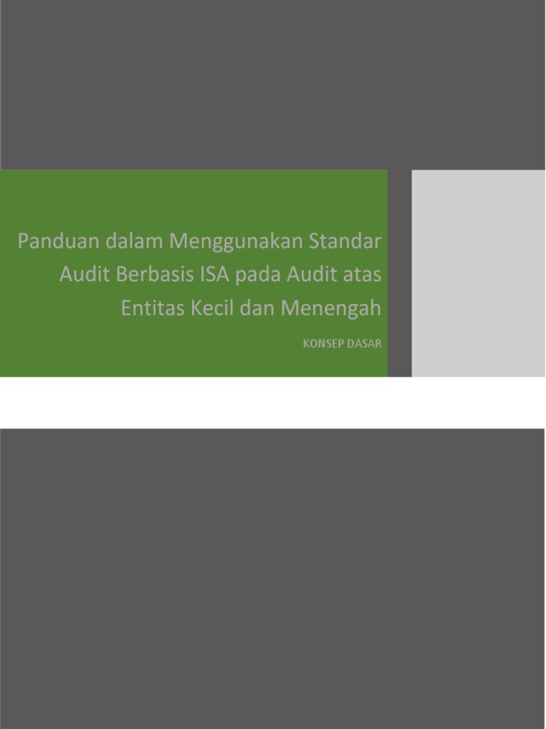 Panduan Audit Isa Sme 10102018ts Pdf Pdf