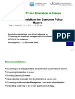 E-Learning in Prison Education in Europe.Recommendations for European Policy Makers